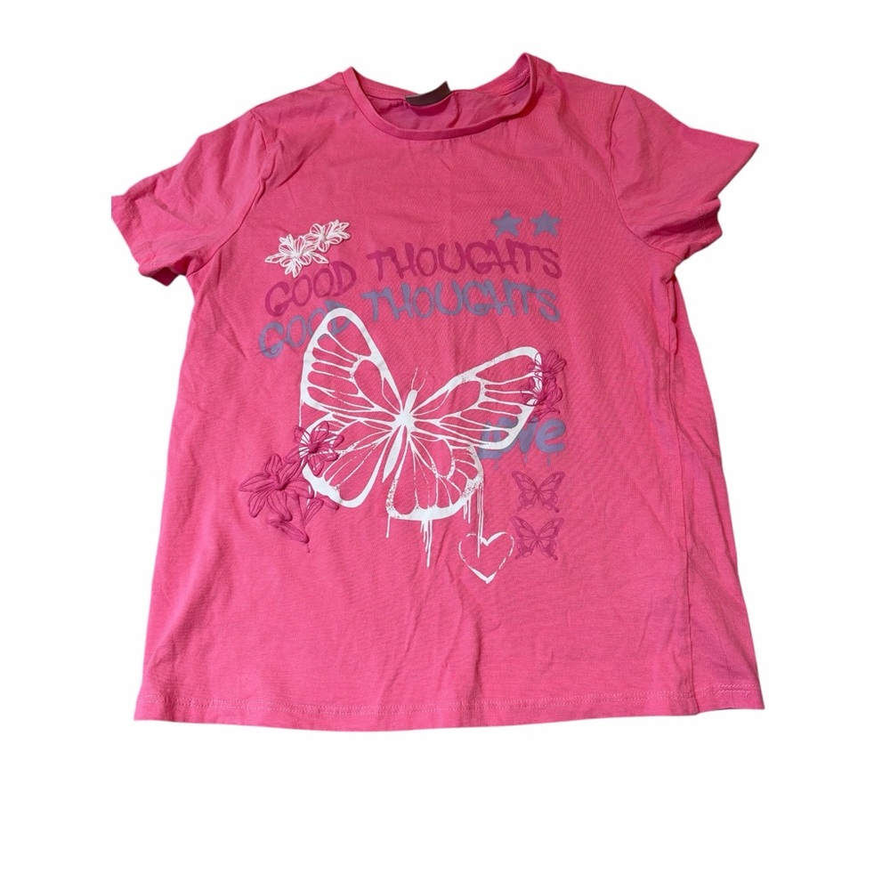 Pink Butterfly Kids T-Shirt
